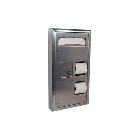 Bobrick Bobrick ClassicSeries Partition Mount Seat/Tissue Dispenser/Disposal - B-3579